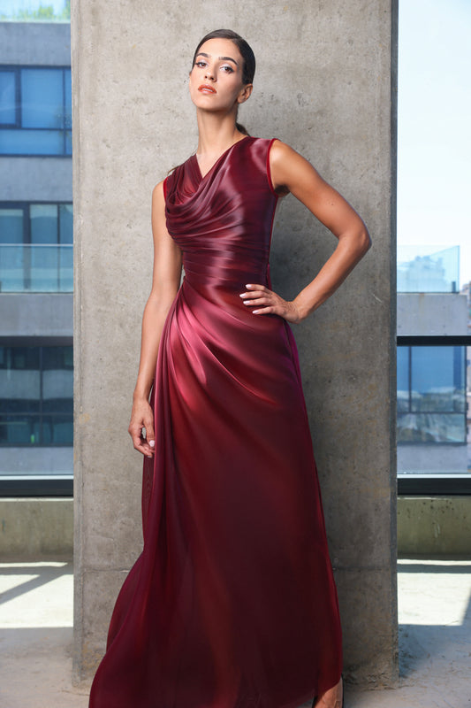 Maroon Tulle Dress